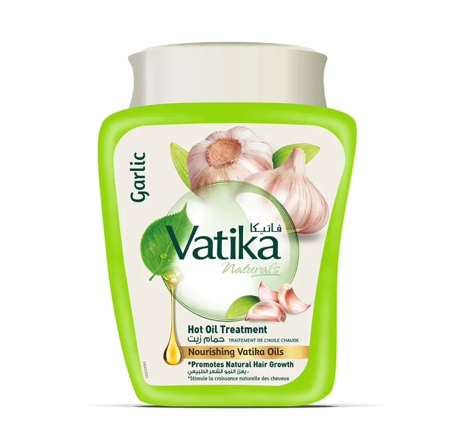 Vatika Naturals Hammam Zaith - علاج بالزيت الساخن ، غني بالثوم لتعزيز نمو الشعر ، يزيل جفاف فروة الرأس ، يقوي خيوط الشعر