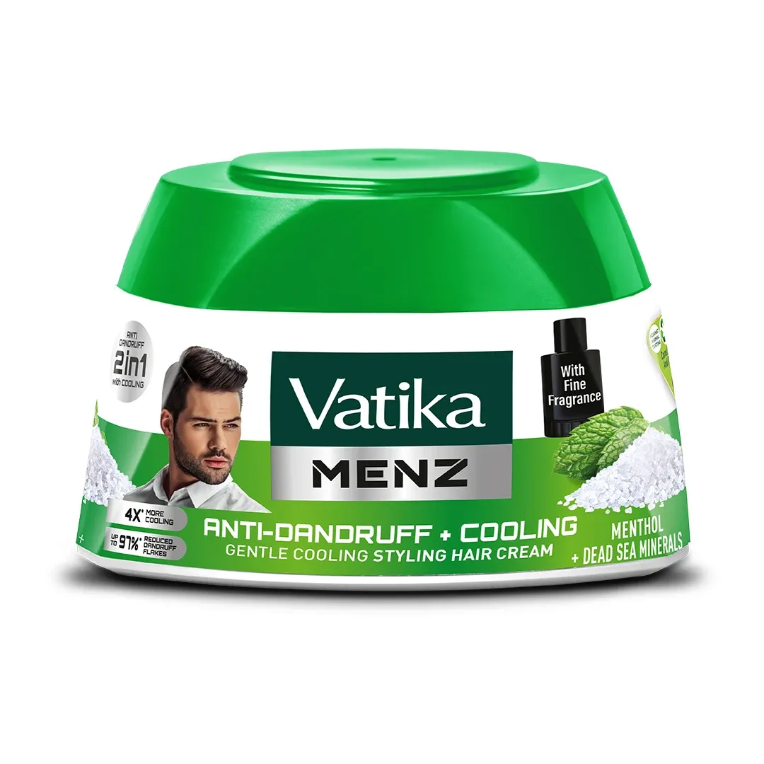 VATIKA MENZ ANTI–DANDRUFF GENTLE COOLING STYLING HAIR CREAM
